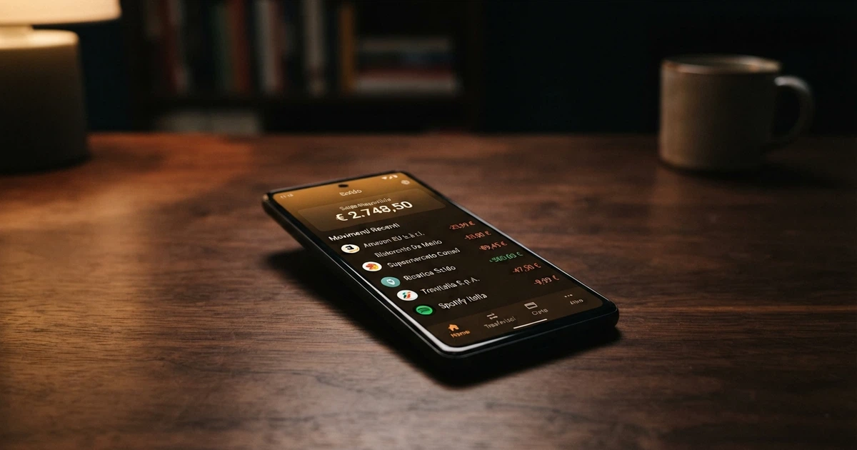 L'app MuchBetter aperta sullo schermo di uno smartphone, con il saldo in evidenza e la cronologia delle transazioni di gioco visibile