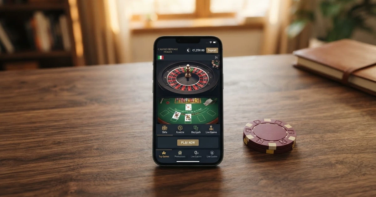 Una carta Visa appoggiata su uno schermo che mostra la home page di un casinò online, con il lucchetto HTTPS visibile nella barra degli indirizzi.