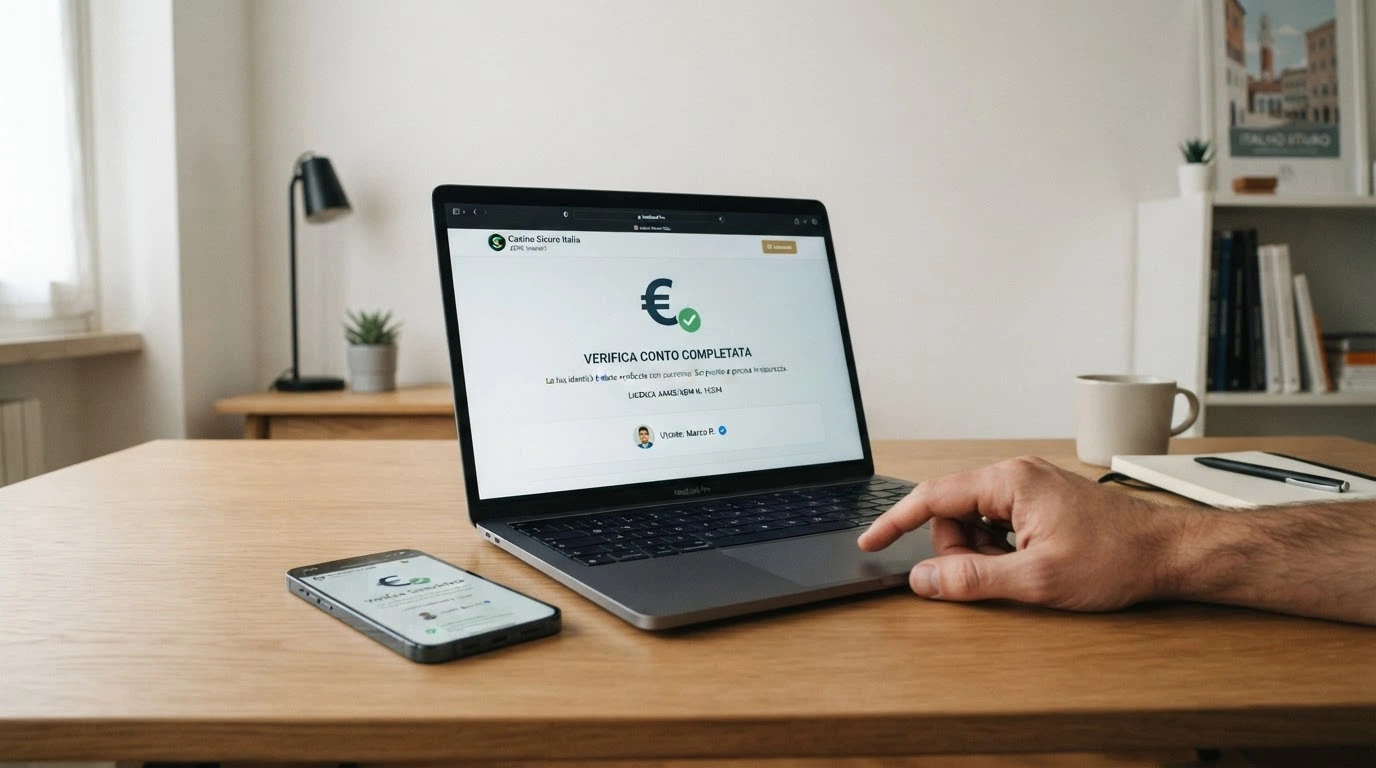 L'interfaccia di verifica di una licenza ADM sul sito di un casinò online italiano, con il logo ADM e il numero di concessione in evidenza