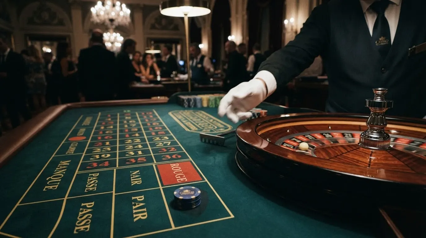 Un tavolo di roulette francese inquadrato dalle telecamere per lo streaming live sul sito del Casinò di Sanremo